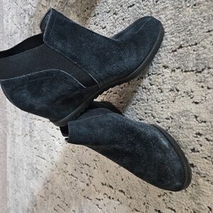 Women's Black Suede Ankle Boots